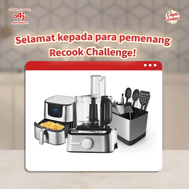 Pengumuman 3 Pemenang ReCook Challenge Ayam Bakar Salsa Jagung ala  AJI-NO-MOTO®