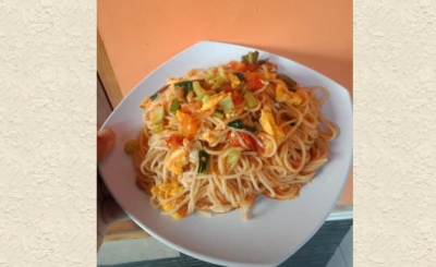 Spaghetti Telur Sayur