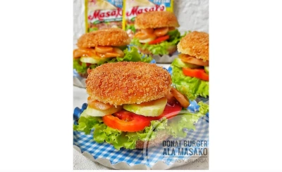 Donat burger ala masako