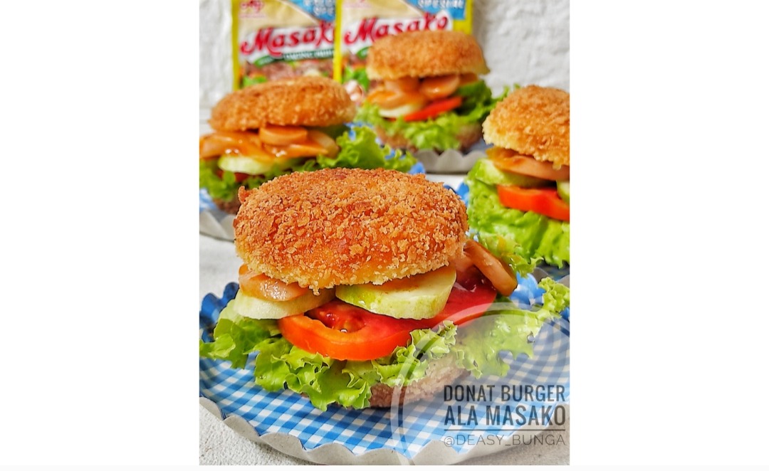 Donat burger ala masako