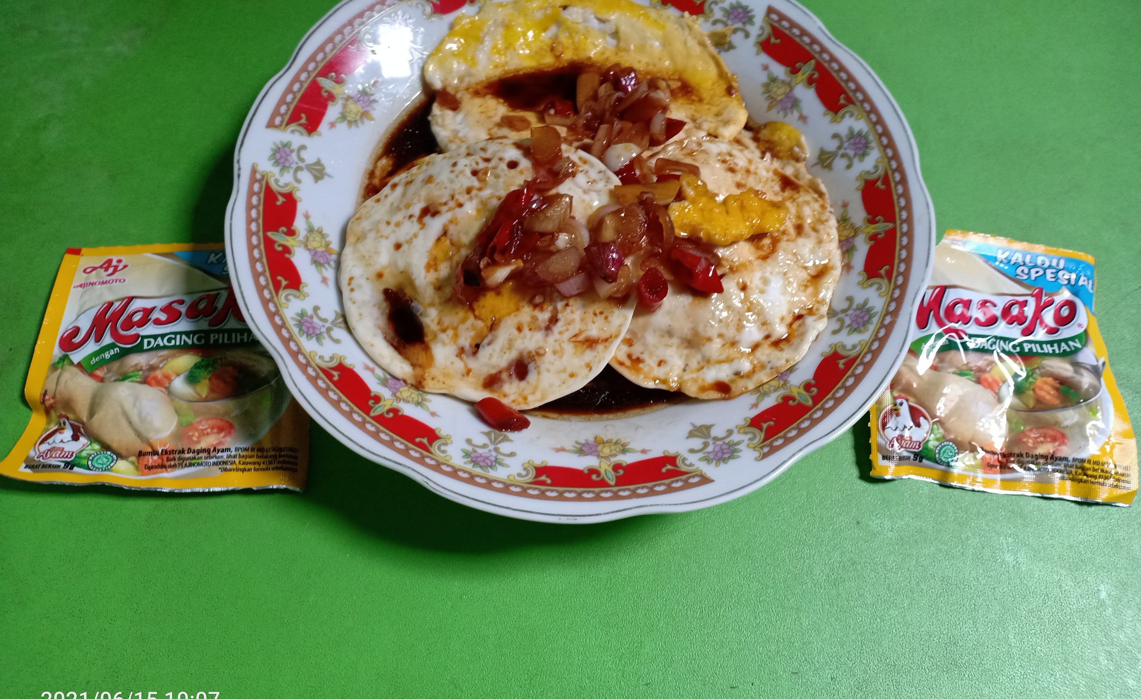 Telur ceplok Saori saus teriyaki