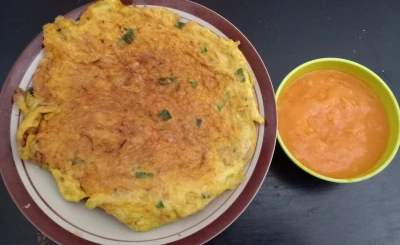 Fuyung hai dengan saus Saori asam manis