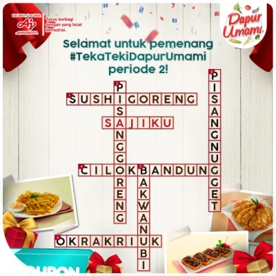 Seluruh Pemenang TEKA TEKI DAPUR UMAMI VOL. 2