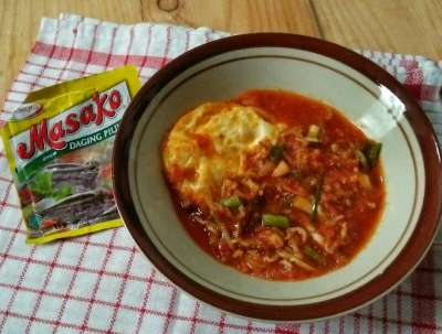 Sambal Teri Telor Ceplok Masako
