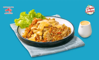 1. Ayam Geprek Keju Leleh ala Sajiku®