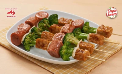3. Sate Sosis Tempe Brokoli ala SAORI®