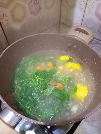 Recook Sayur bening bayam jagung