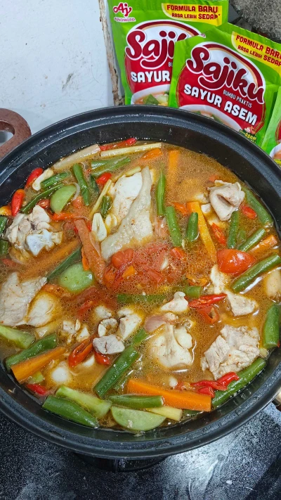 Recook Asam-Asam Ayam Buncis Wortel