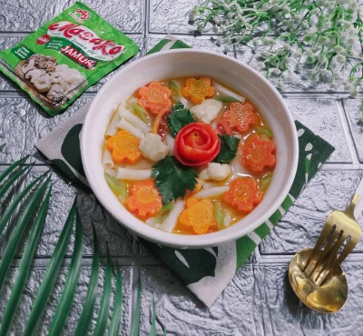 Recook Sup Ikan Masako® Kaldu Jamur ala Mami Abe