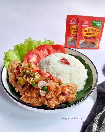 Ayam Krispi Sambal Matah Terasi Ajinomoto