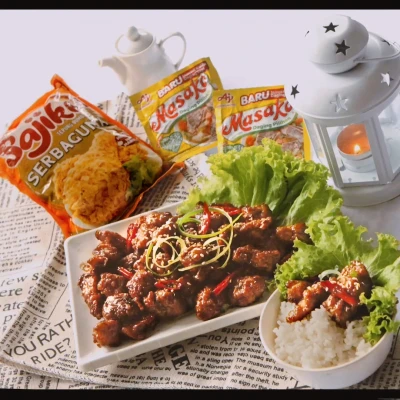 Ayam Popcorn Crispy Manis ala Sajiku