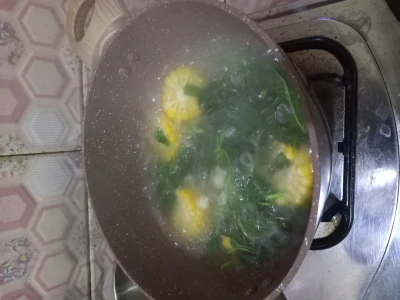 Recook Sayur bening bayam jagung