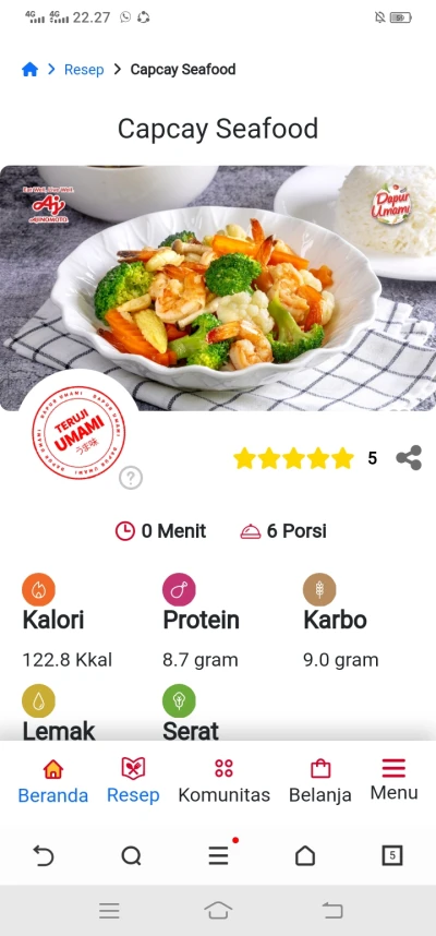 Capcay seafood