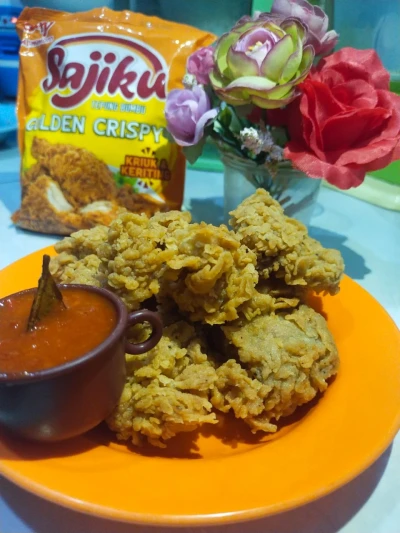 Day3#HidupLebihSehatSetelahLebaran : ayam krispi ala sajiku golden crispy