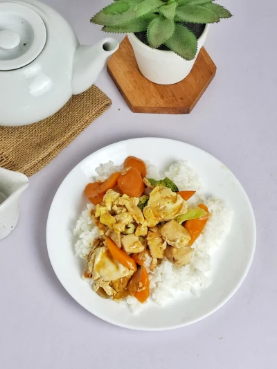 Recook Nasi Siram Sosis Telur ala SAORI®