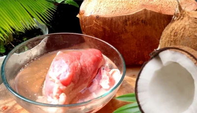 Empuk dan lezat dengan air kelapa