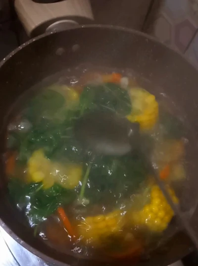 Recook Sayur bening bayam jagung