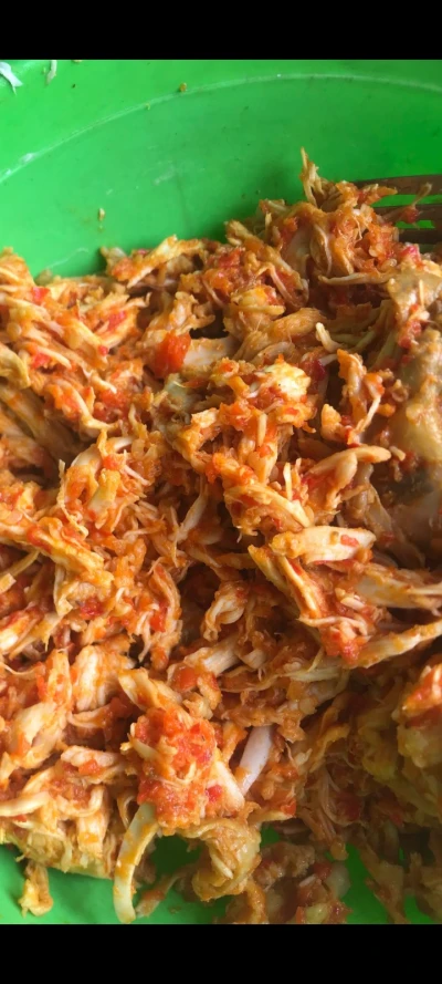 Jurnal ramadan membuat isian cireng ayam suir