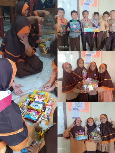 MEMBUAT HAMPERS, untuk dibagikan ke Panti Asuhan