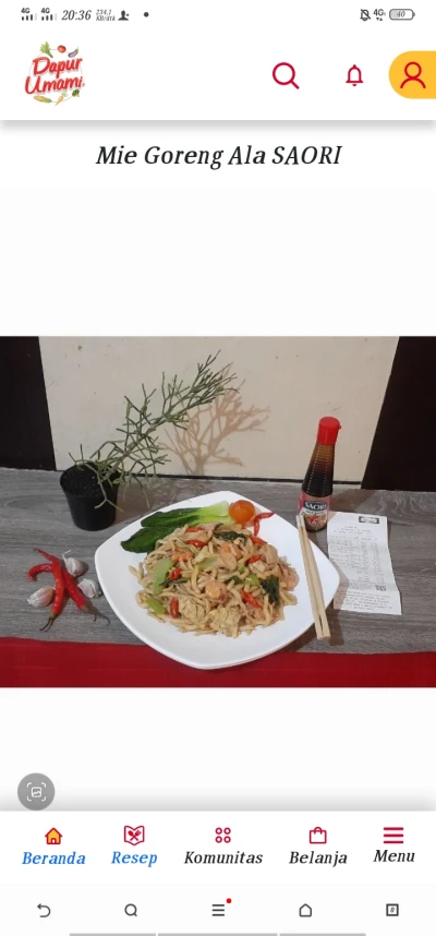 Mie goreng ala saori