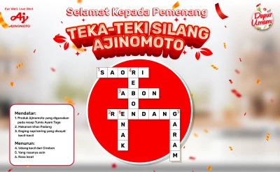 Pemenang Serunya Main Teka-Teki Silang bareng Ajinomoto