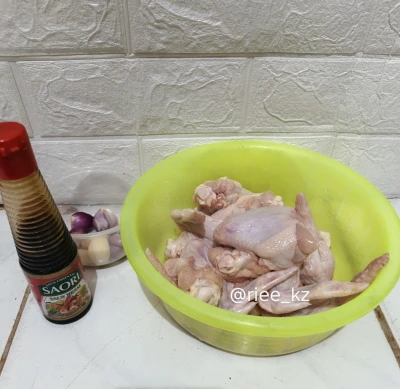 persiapan masak semur sayap ayam