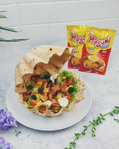 TACO SALAD WITH CHICKEN MAYO