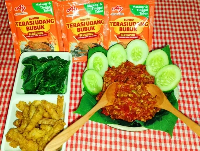 Terasi udang geprek sambal terasi udang bubuk