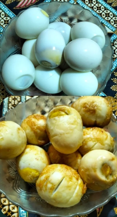 Tips cara goreng telur rebus agar tidak meletus letus