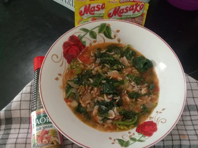 Tumis Daun Pepaya Ebi