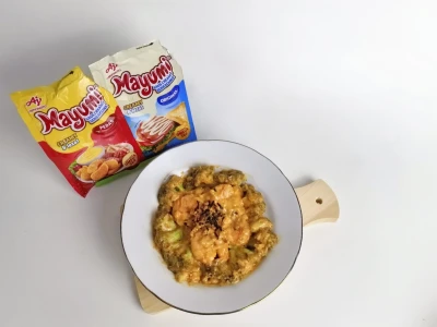 Udang Brokoli saus mentai