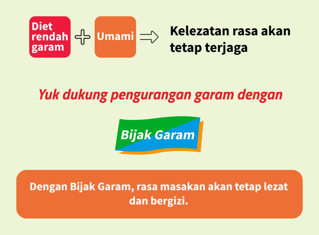Diet rendah garam + Umami