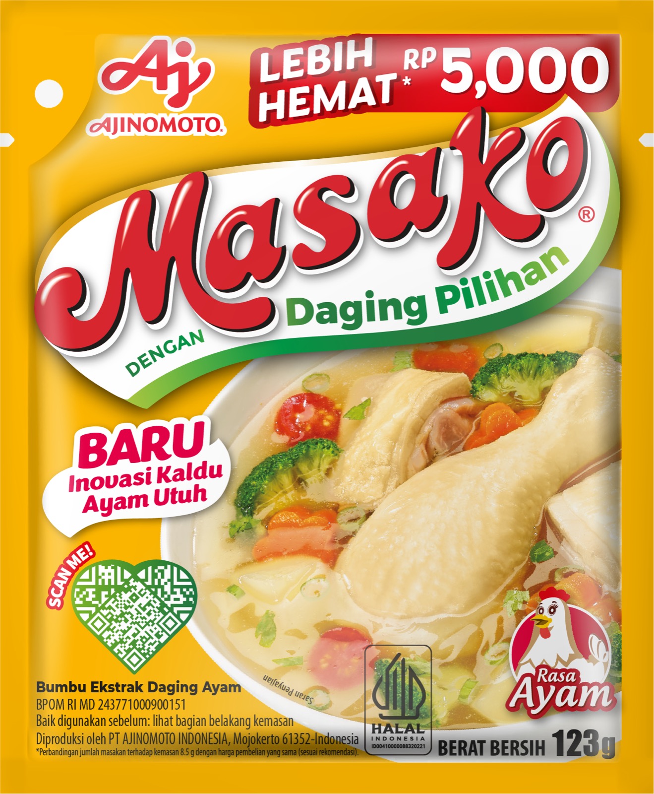 Masako® Rasa Ayam 123 gr