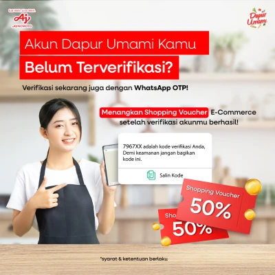 Amankan Umami Coins-mu dengan verifikasi WhatsApp OTP sekarang!