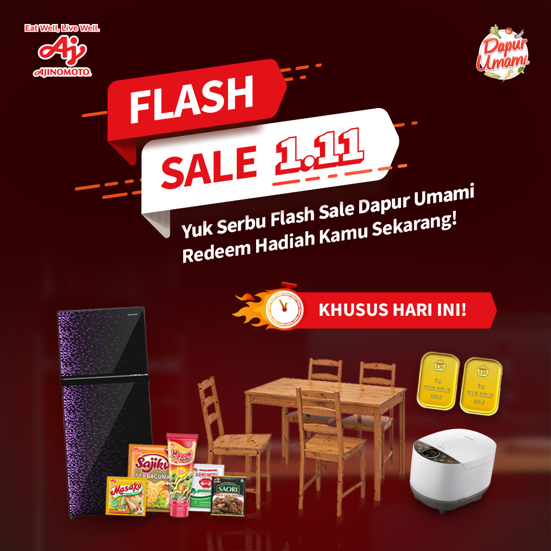 DAPUR UMAMI 1.11 NOVEMBER FLASH SALE!