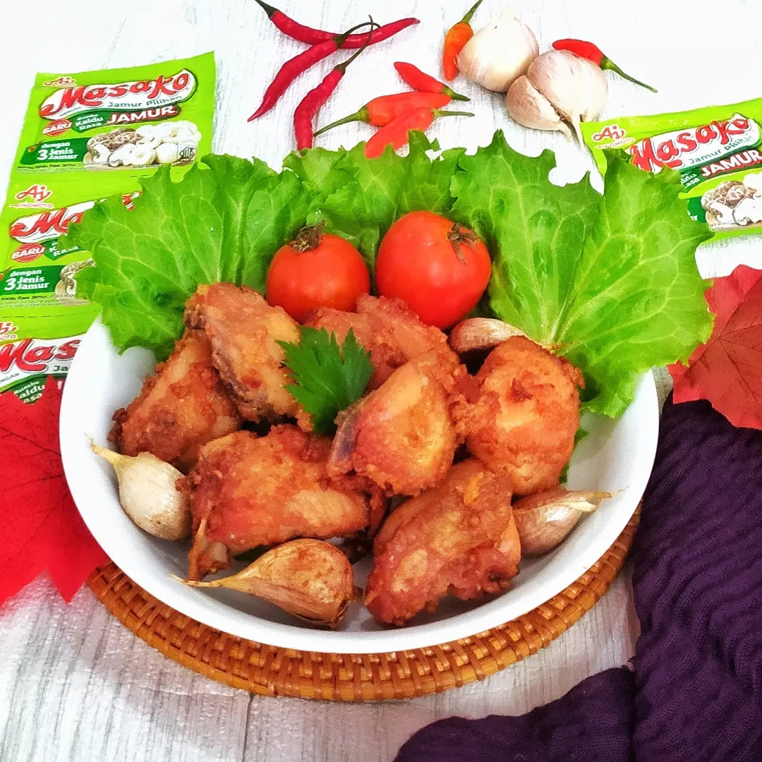 [Masako Kaldu Jamur] Ayam Goreng Bawang Putih Ala Masako