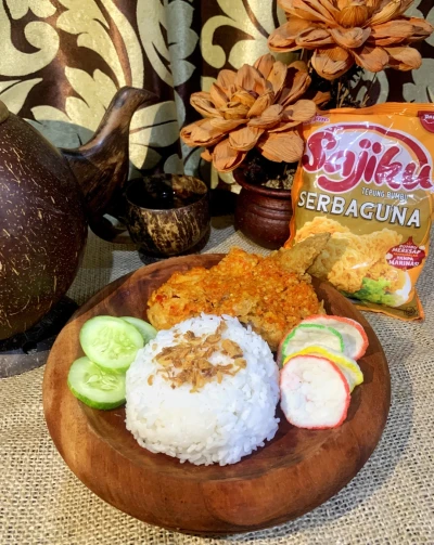 Ayam Crispy Sambel Geprek Ala Sajiku