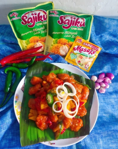 Ayam. Crispy saus asam manis ala mami Shireen