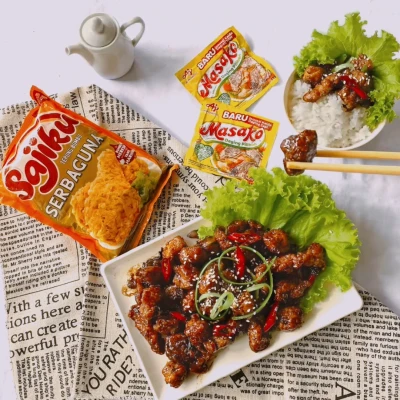 Ayam Popcorn Crispy Manis ala Sajiku