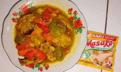 Ayam sayur  kuning Masako
