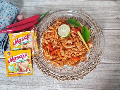 Ayam Suwir Bumbu Mercon Ala Masako
