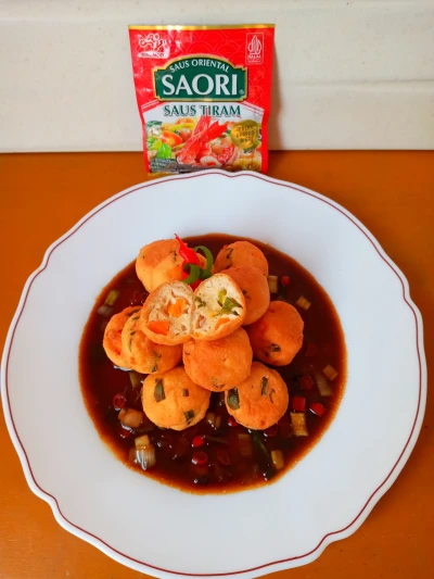 BAKSO TAHU IKAN NILA SAUS TIRAM