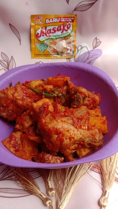 Balado ayam tahu tempe kentang ala Masako