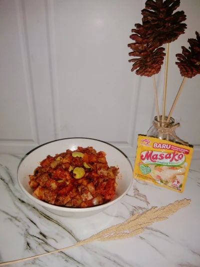 Balado Kentang Ati Ampela Petai