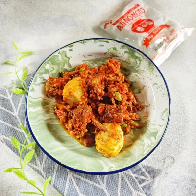 Balado Telur Teri Tempe