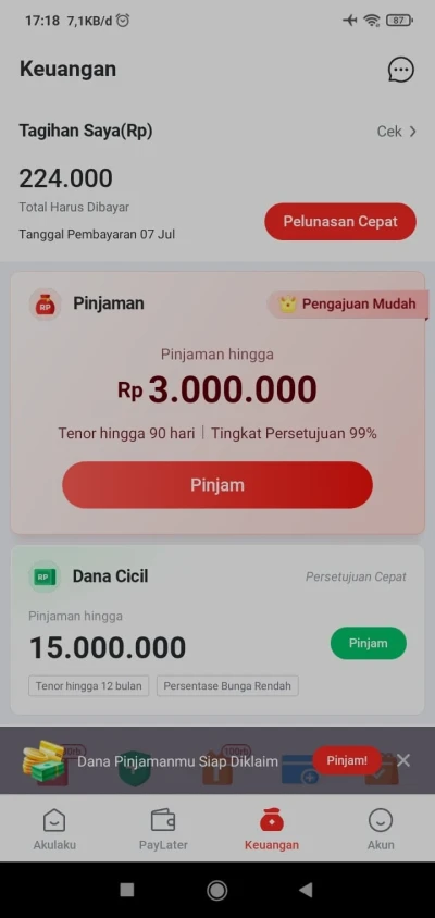 Cara membatalkan pinjaman Akulaku bantuan ada di sini