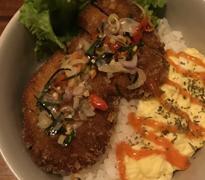 chicken katsu sambal matah