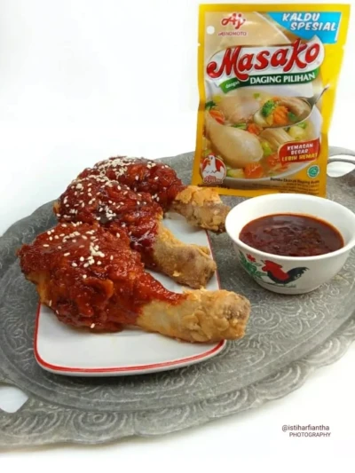 Crispy Baked Chicken Saus Lava Hitam