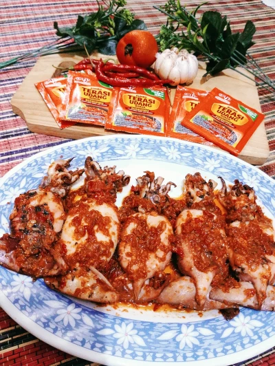 Cumi Sambal terasi udang