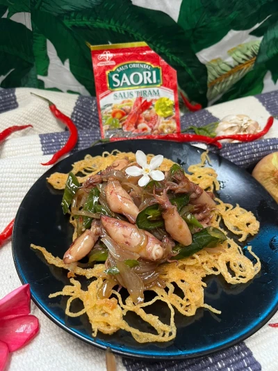 Cumi Saus Tiram Cabe Ijo ala Saori